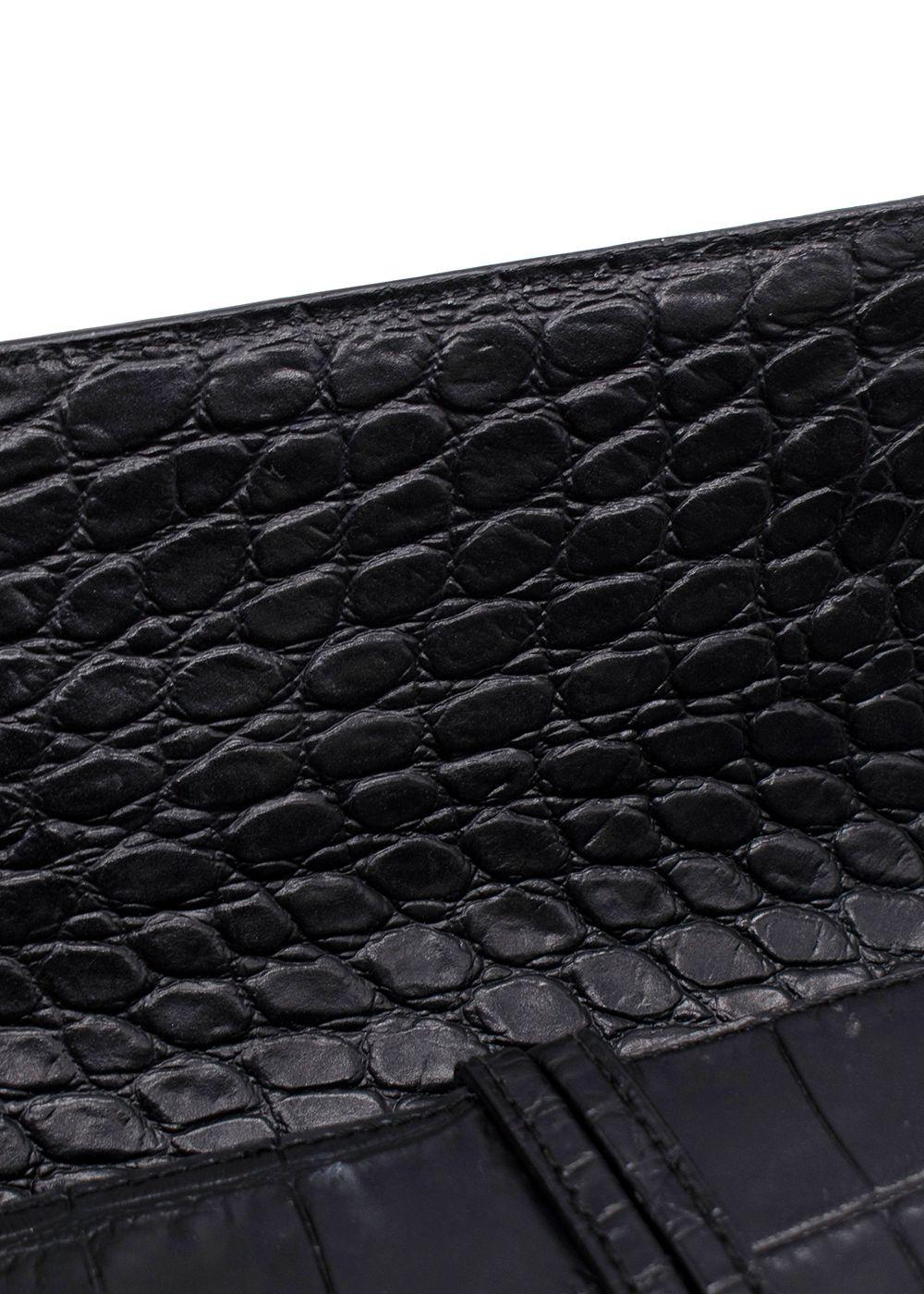 Chylak 'Black Glossy Croc' Belt Bag