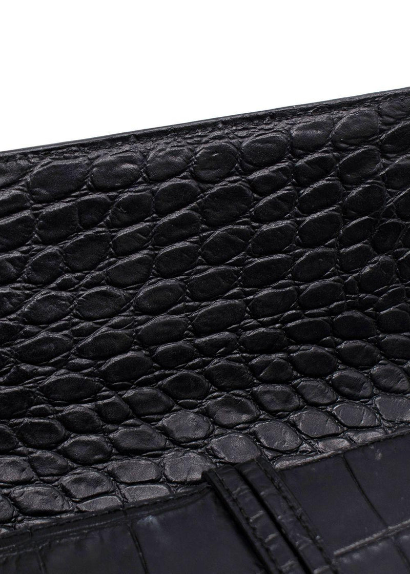 Chylak 'Black Glossy Croc' Belt Bag