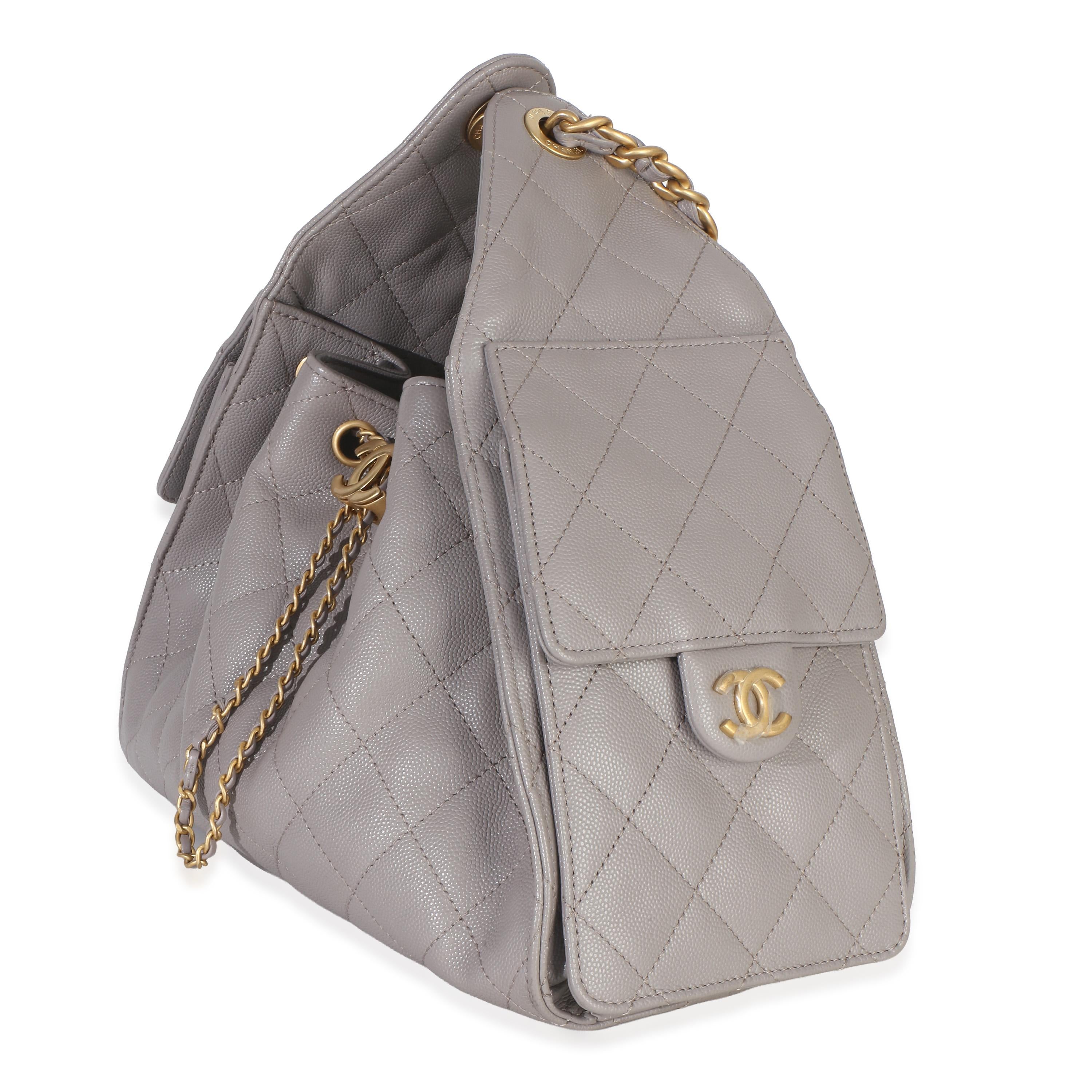 Chanel Quilted Caviar Small Chanel 25 Hobo Handbag