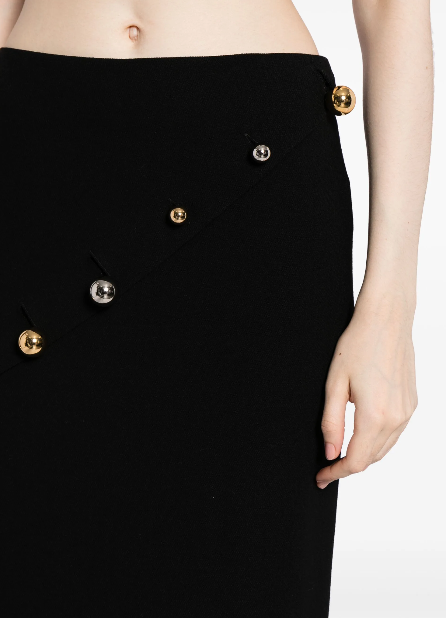A.W.A.K.E. Mode Buttoned Pencil Skirt