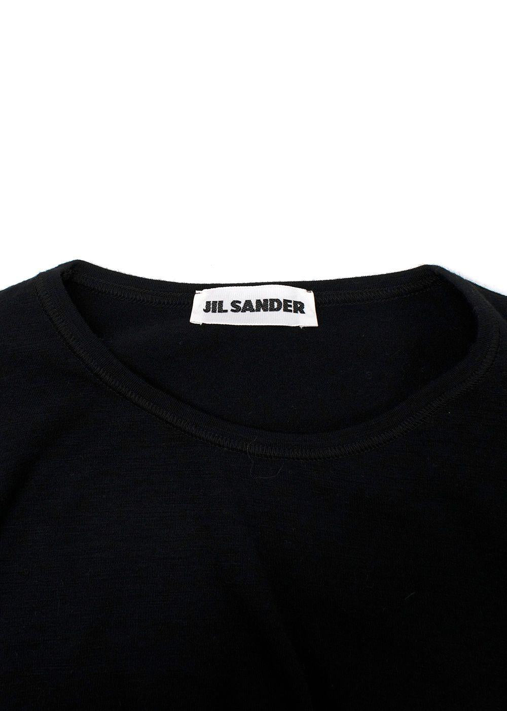 Jil Sander Black Wool Blend Top