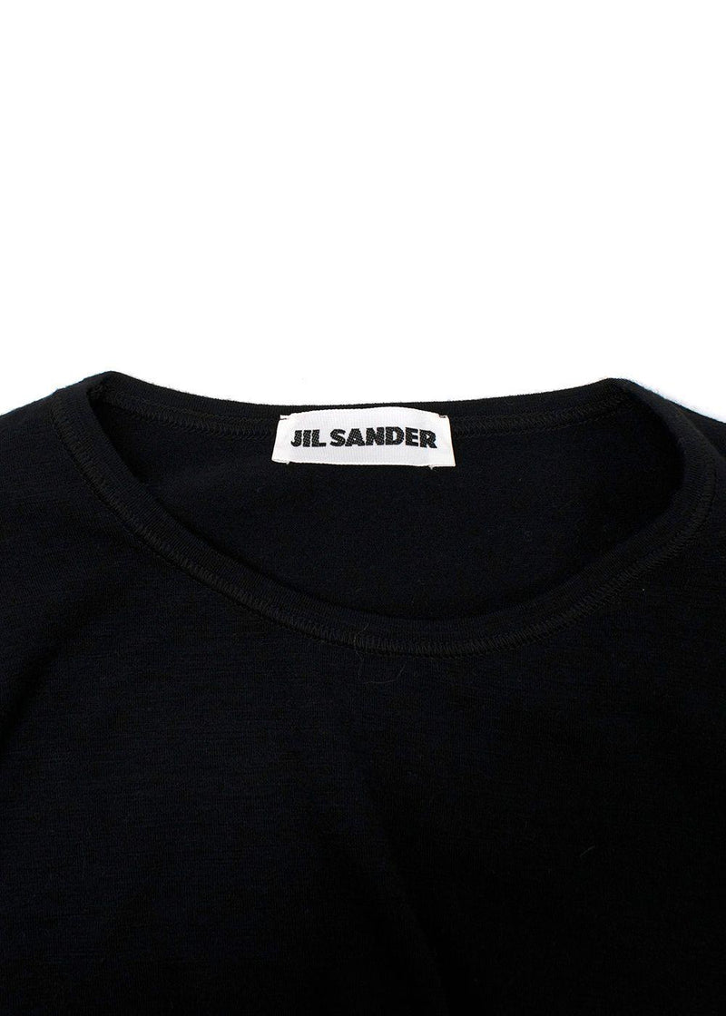 Jil Sander Black Wool Blend Top