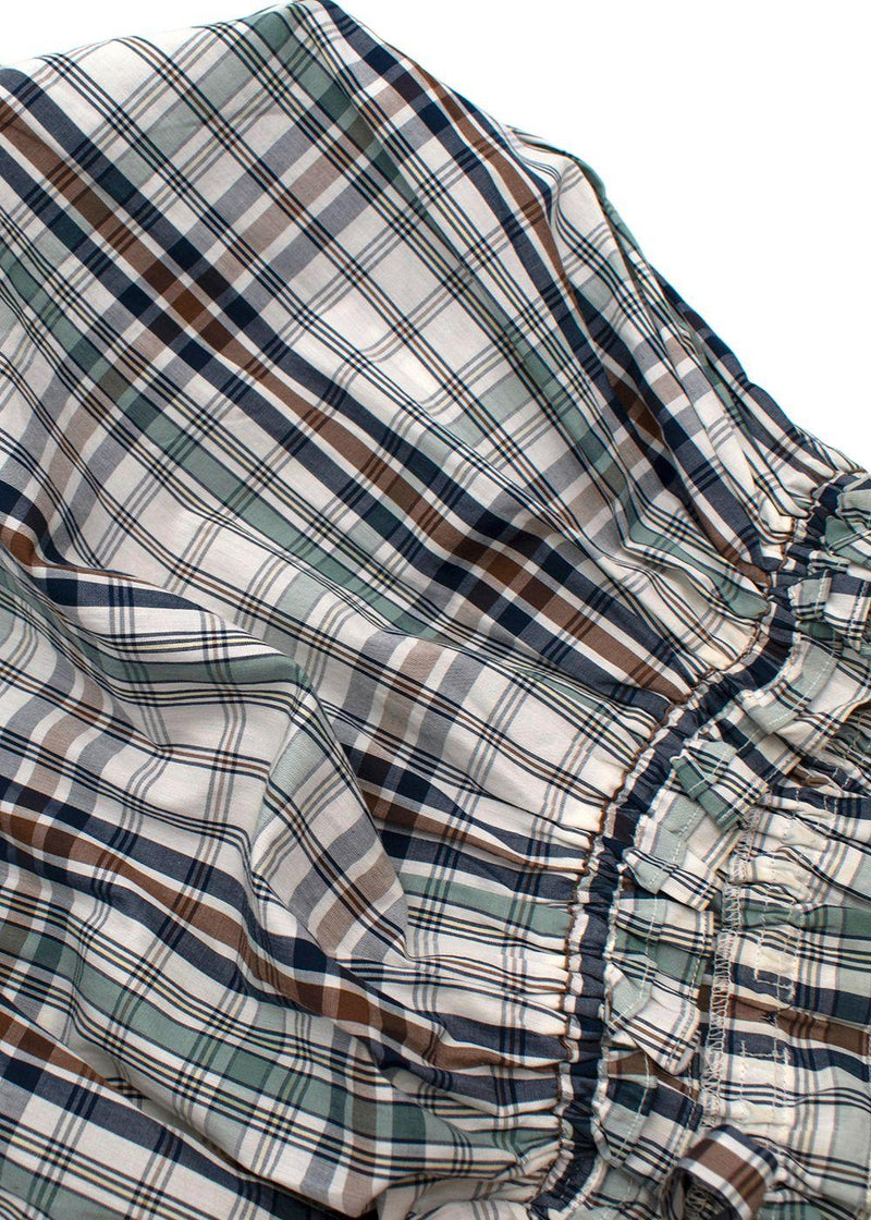 Bonpoint Kids Plaid Drawstring Dress