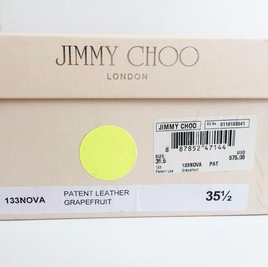 Jimmy Choo Nova Patent Leather Slingback Platform Sandals