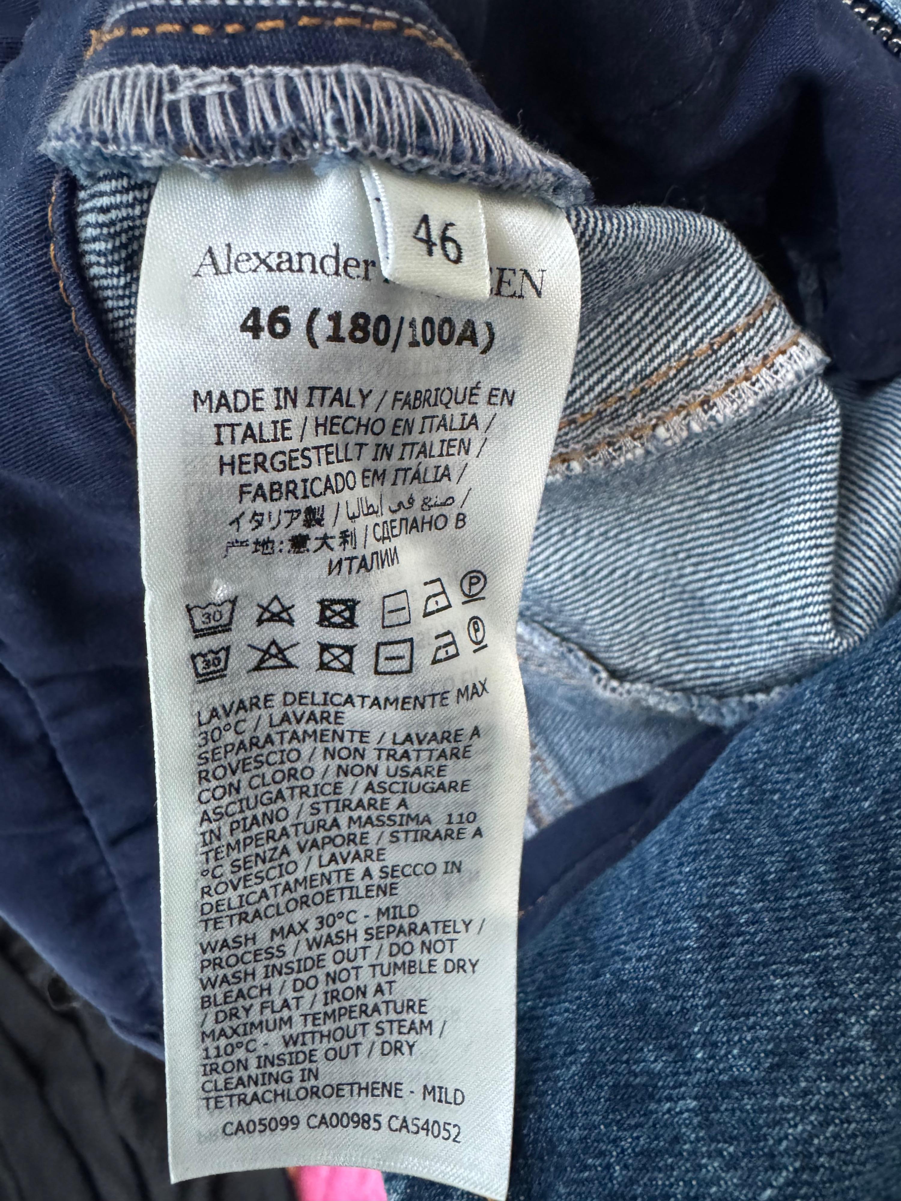 Alexander McQueen Denim Fluted Mini Dress