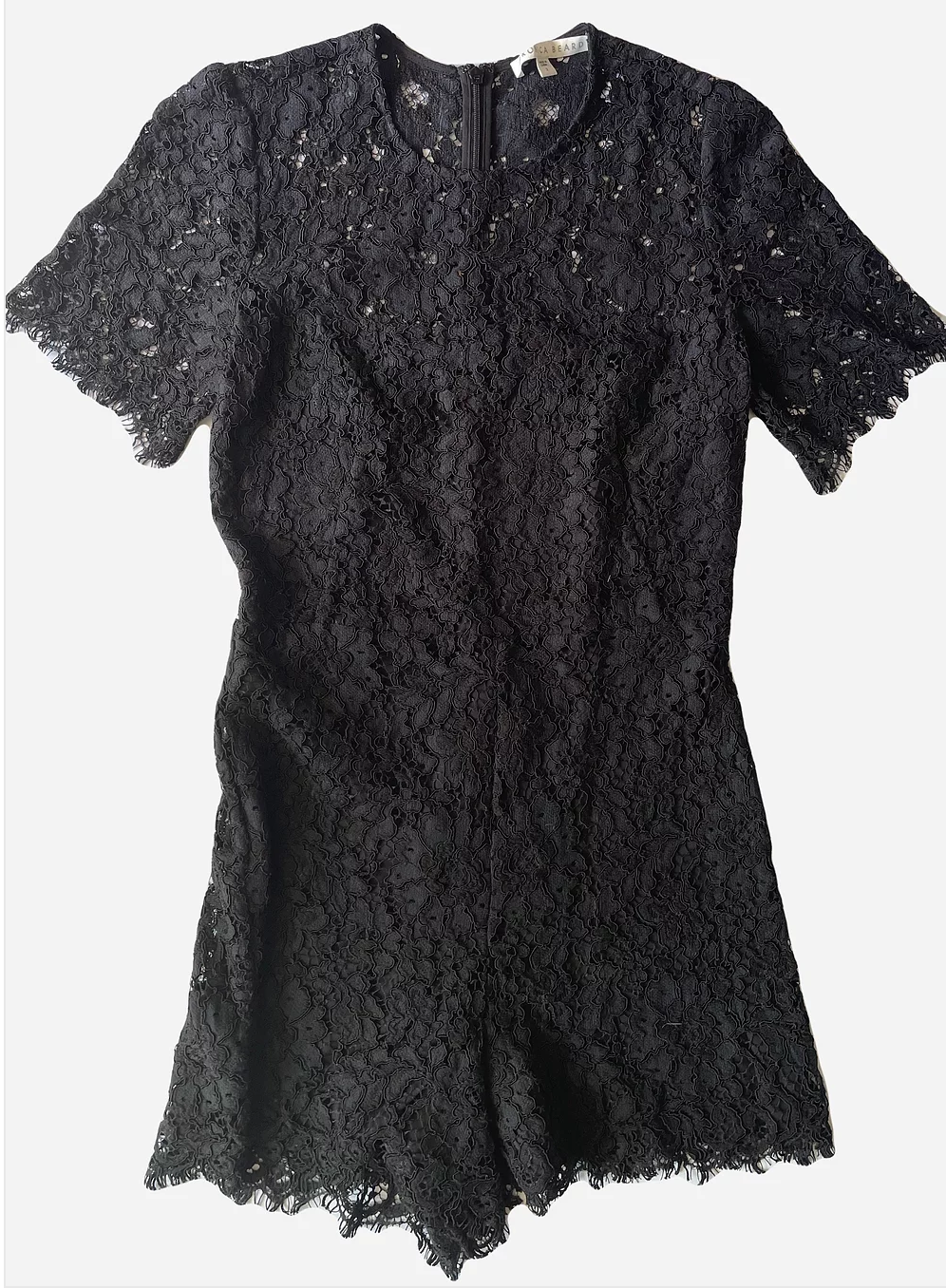 Veronica Beard Navy Floral Lace Playsuit