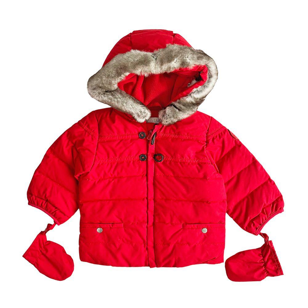 Dior 12-18 Months Red Down Puffer Coat