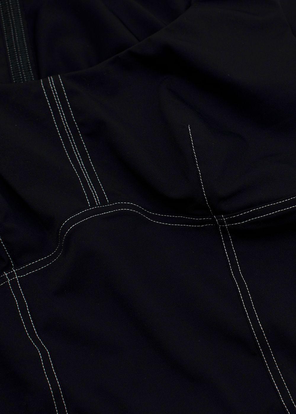 Black Panelled Stretch Top