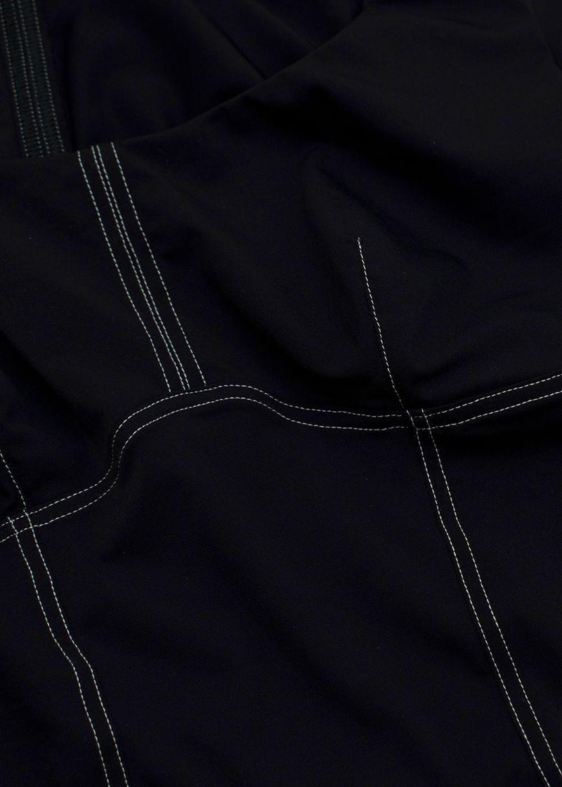 Black Panelled Stretch Top