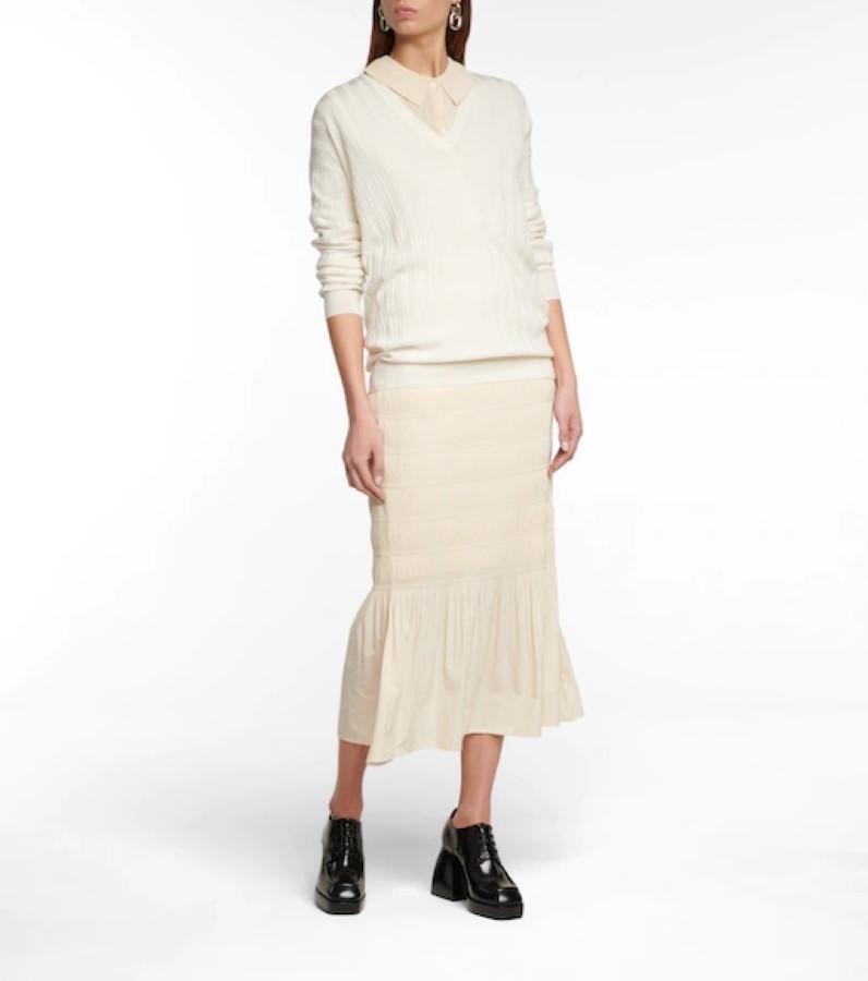 Plan C Nude Merino Wool Ribbed Cricket Jumper