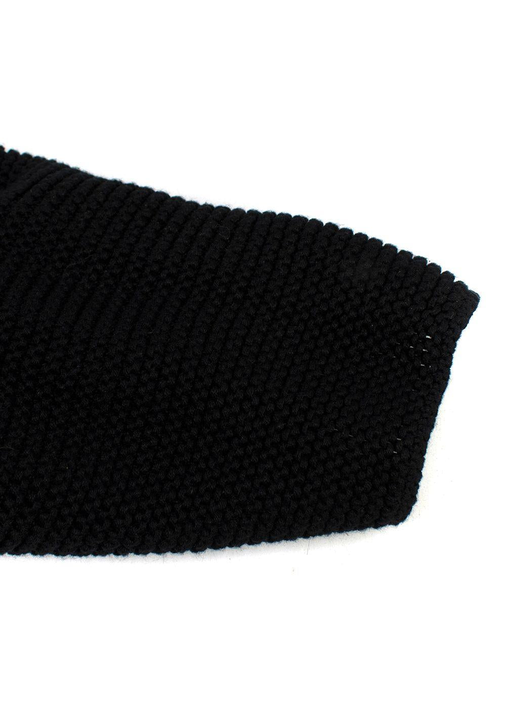 MaxMara Black Silk and Linen Blend Cropped Cardigan