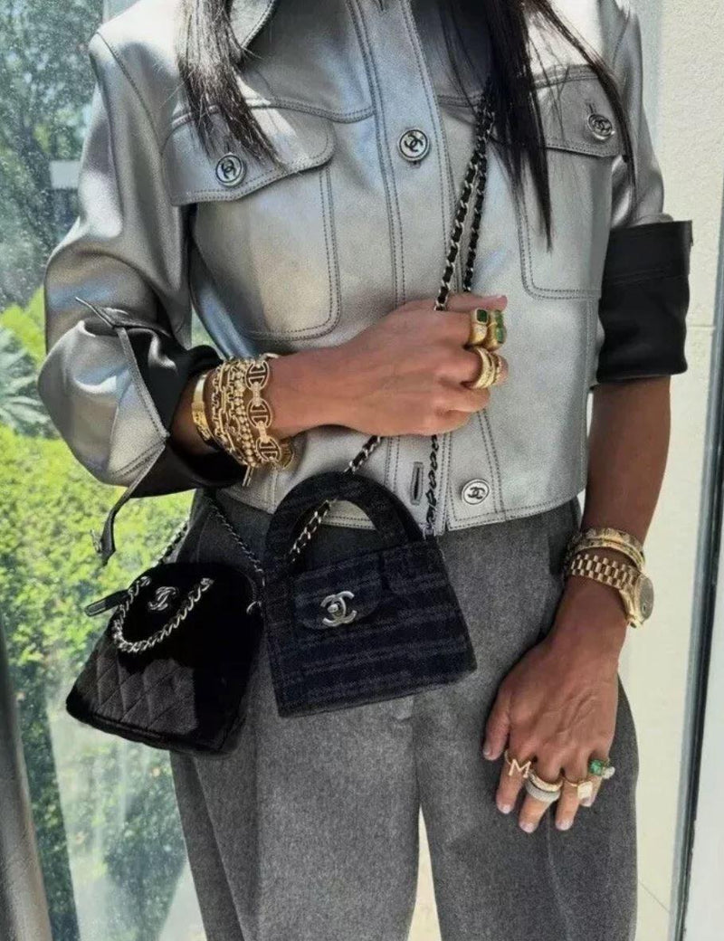 Chanel Nano Denim Shopping Bag