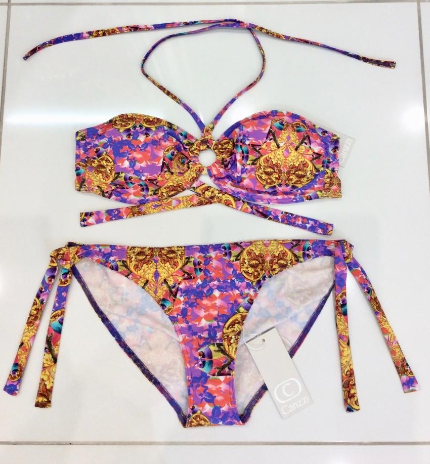 Couture Bali Print Bandeau Bikini