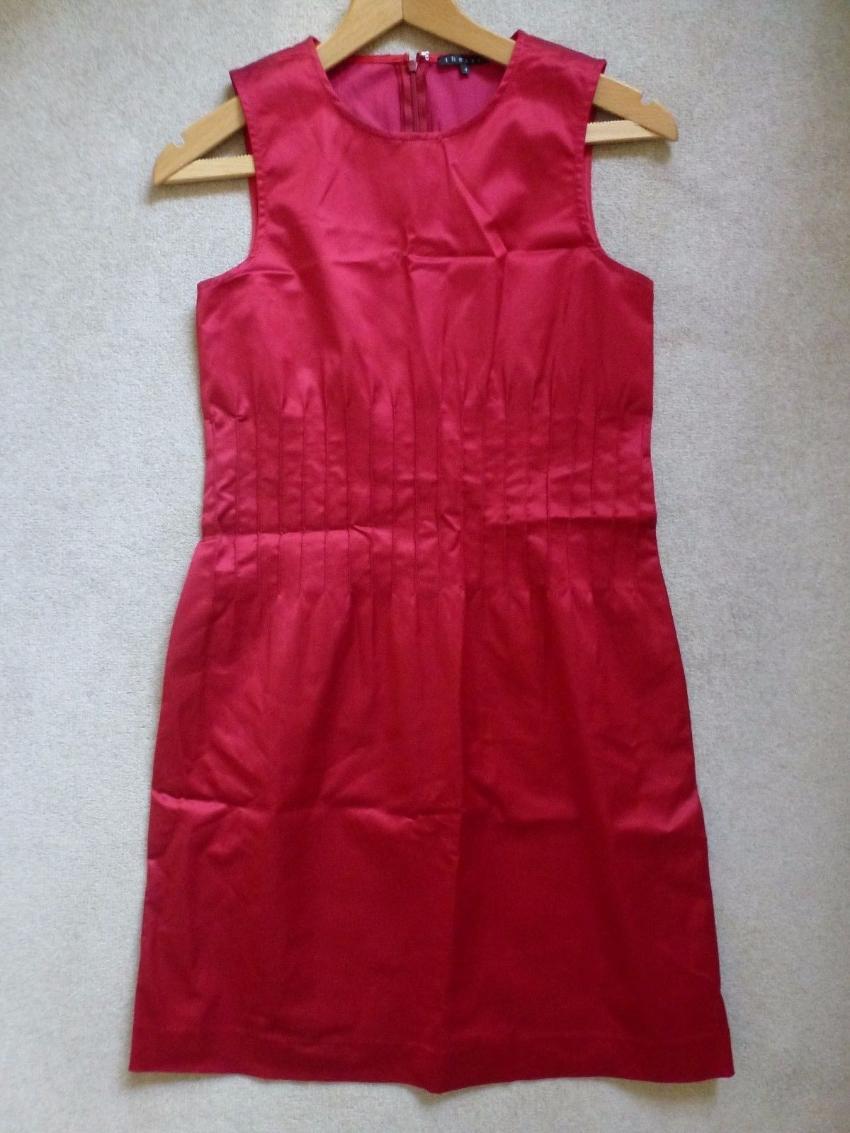 Theory red satin dress
