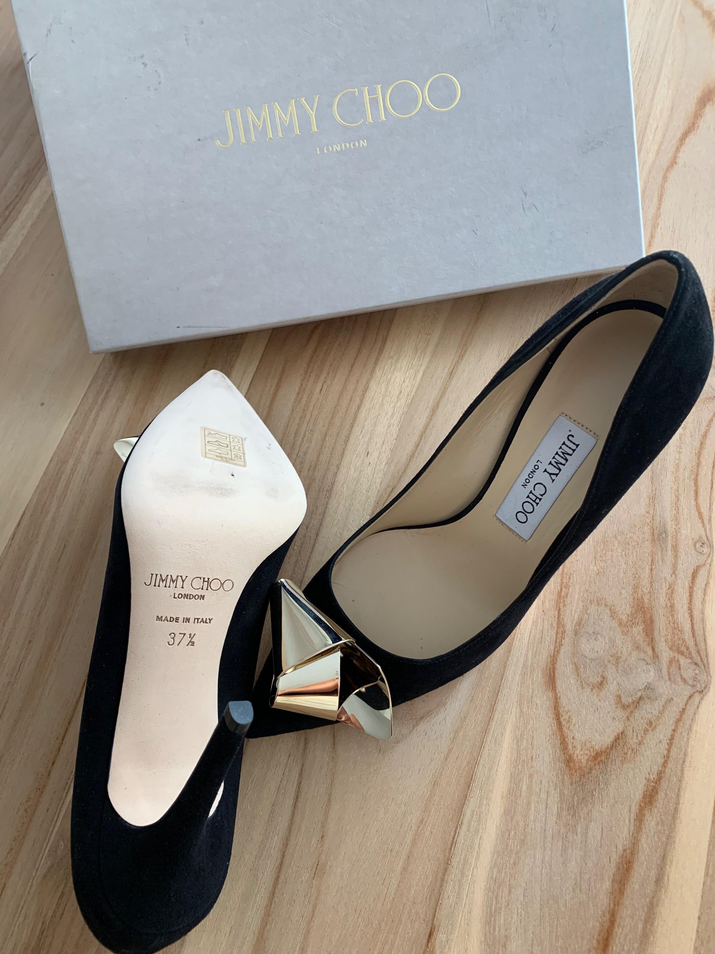 Vesna Black Suede 100mm Pumps