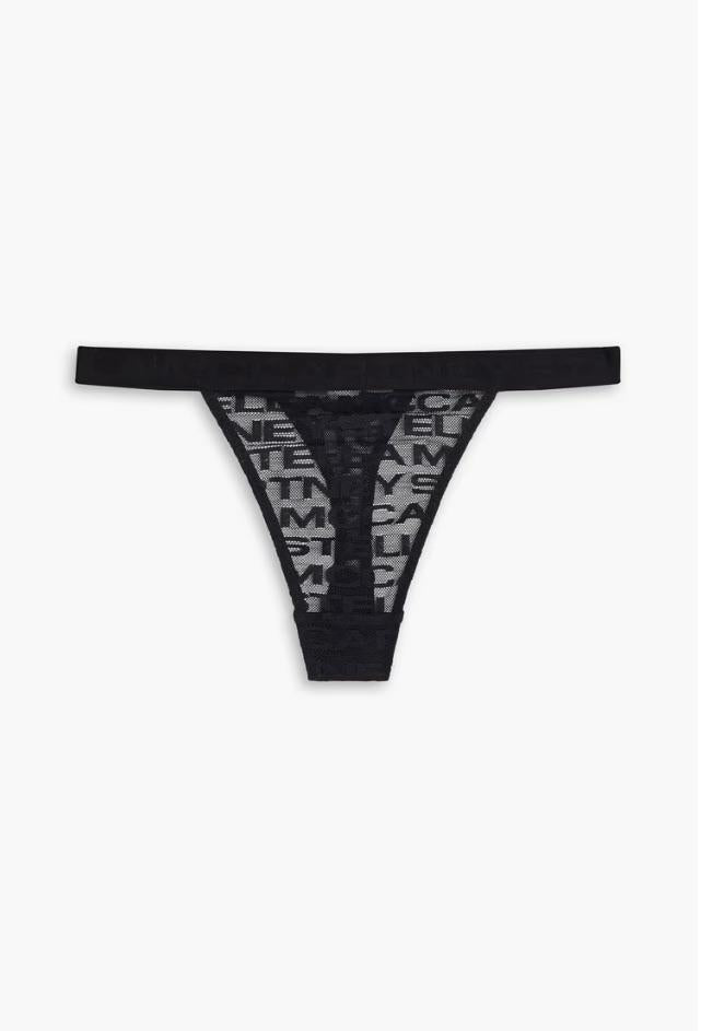 Stella McCartney Black Logo Thong