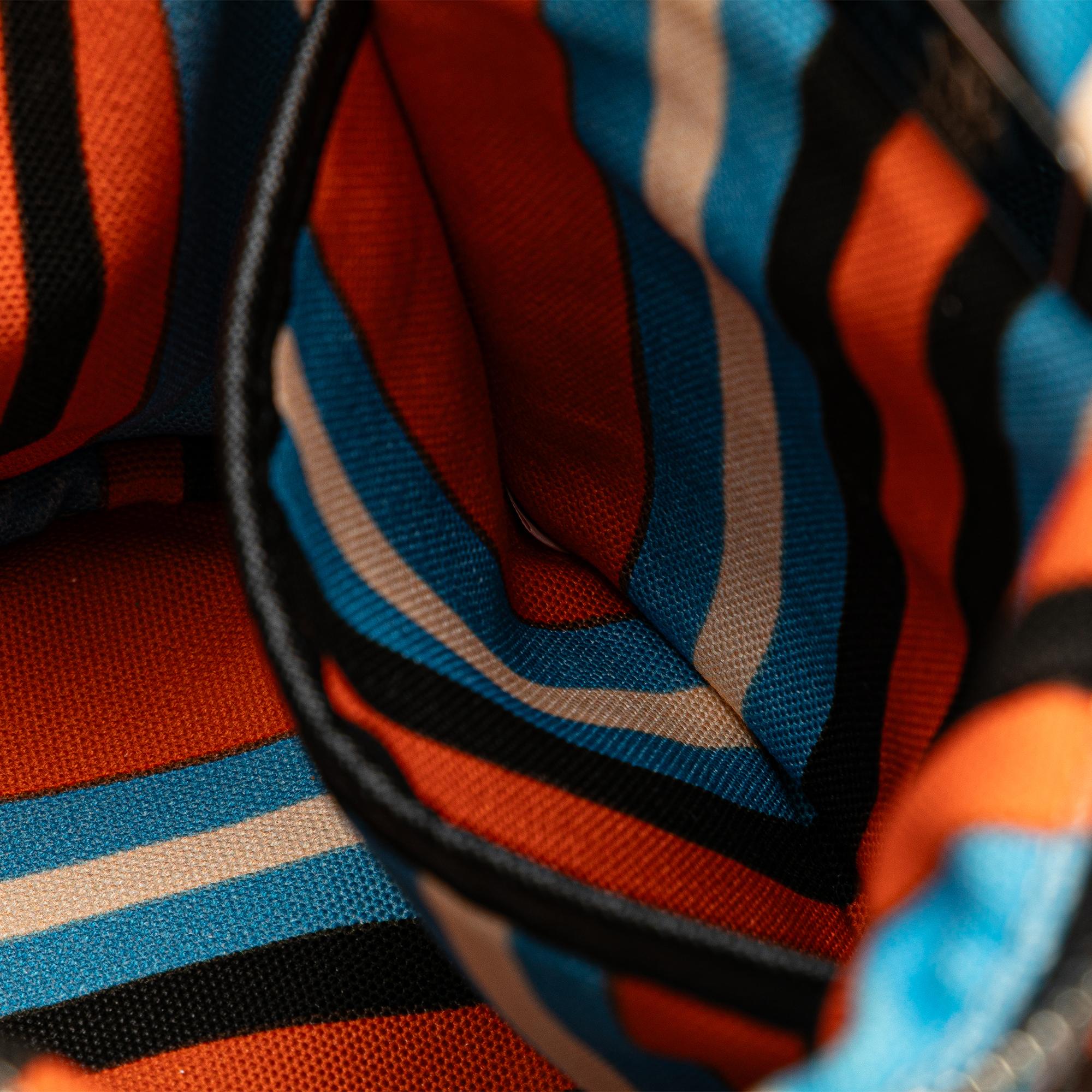 Prada Multicoloured Striped Canapa Baiadera Crossbody Bag
