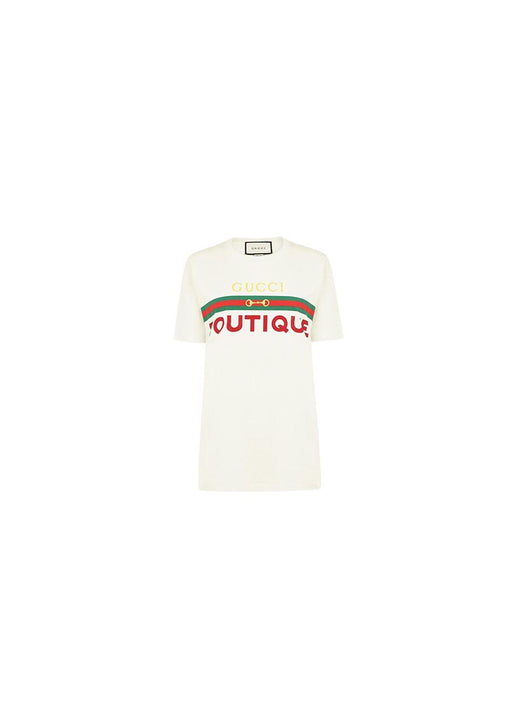 Ivory cotton jersey Boutique t-shirt