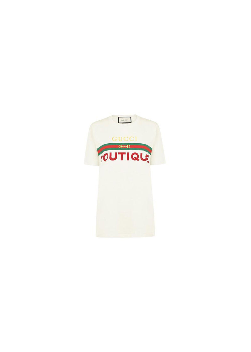 Ivory cotton jersey Boutique t-shirt