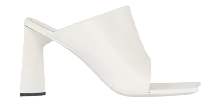 Balenciaga White Moon Heeled Mules
