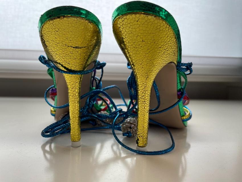 Attico Multicoloured Eve 110 Strappy Sandals