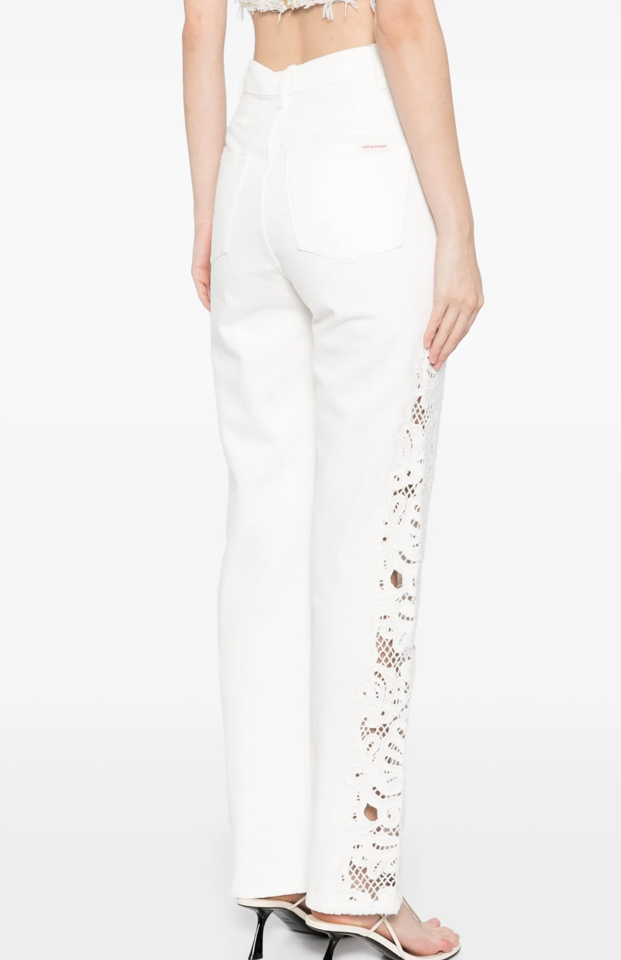 Self-Portrait Embroidered Jeans