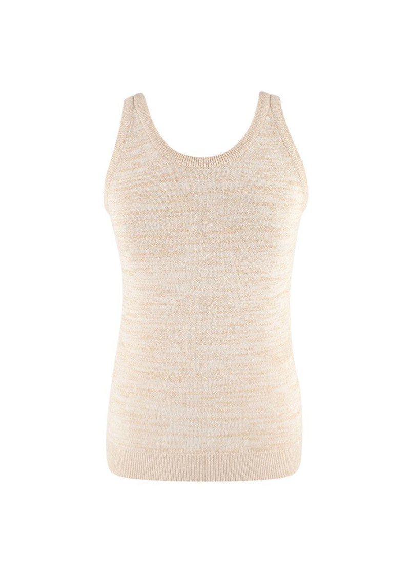Dolce & Gabbana Golden Beige Cotton-blend Top