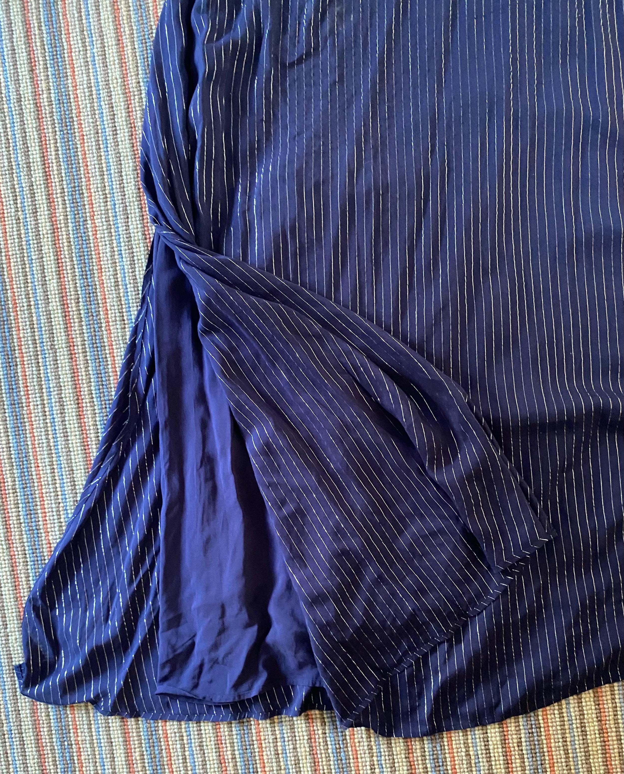 Heidi Klein Blue Midnight Thread Midi Dress
