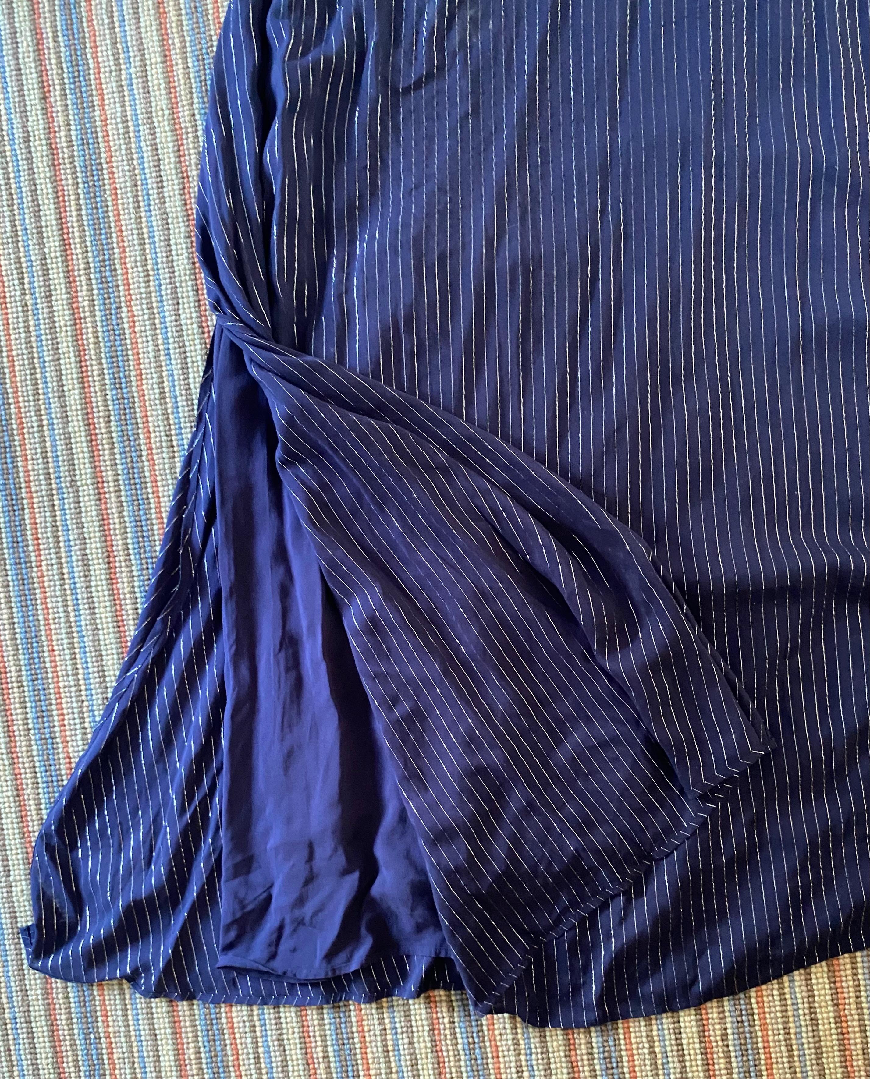 Heidi Klein Blue Midnight Thread Midi Dress