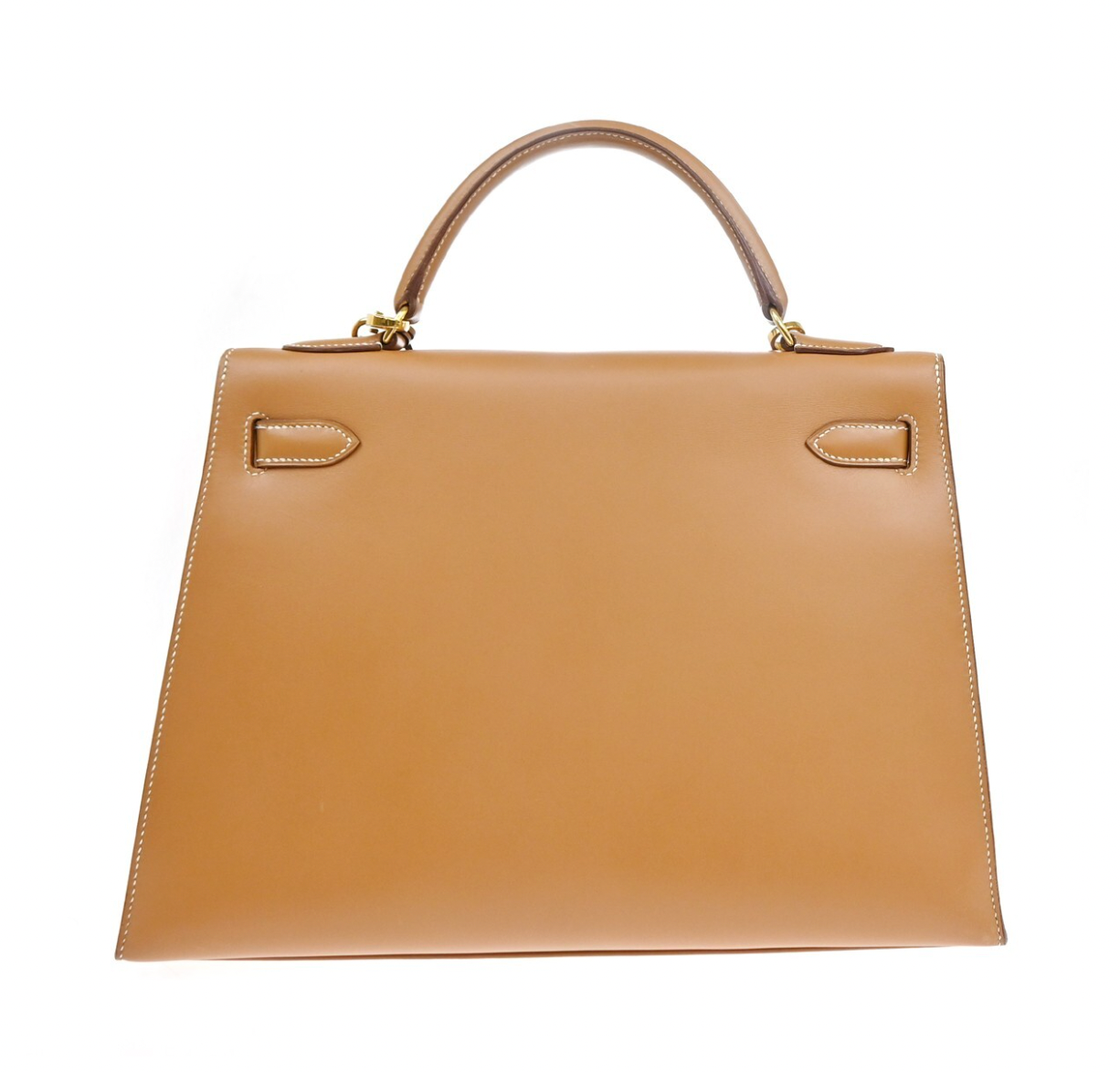Hermes Tan With White Stitching Kelly 32cms
