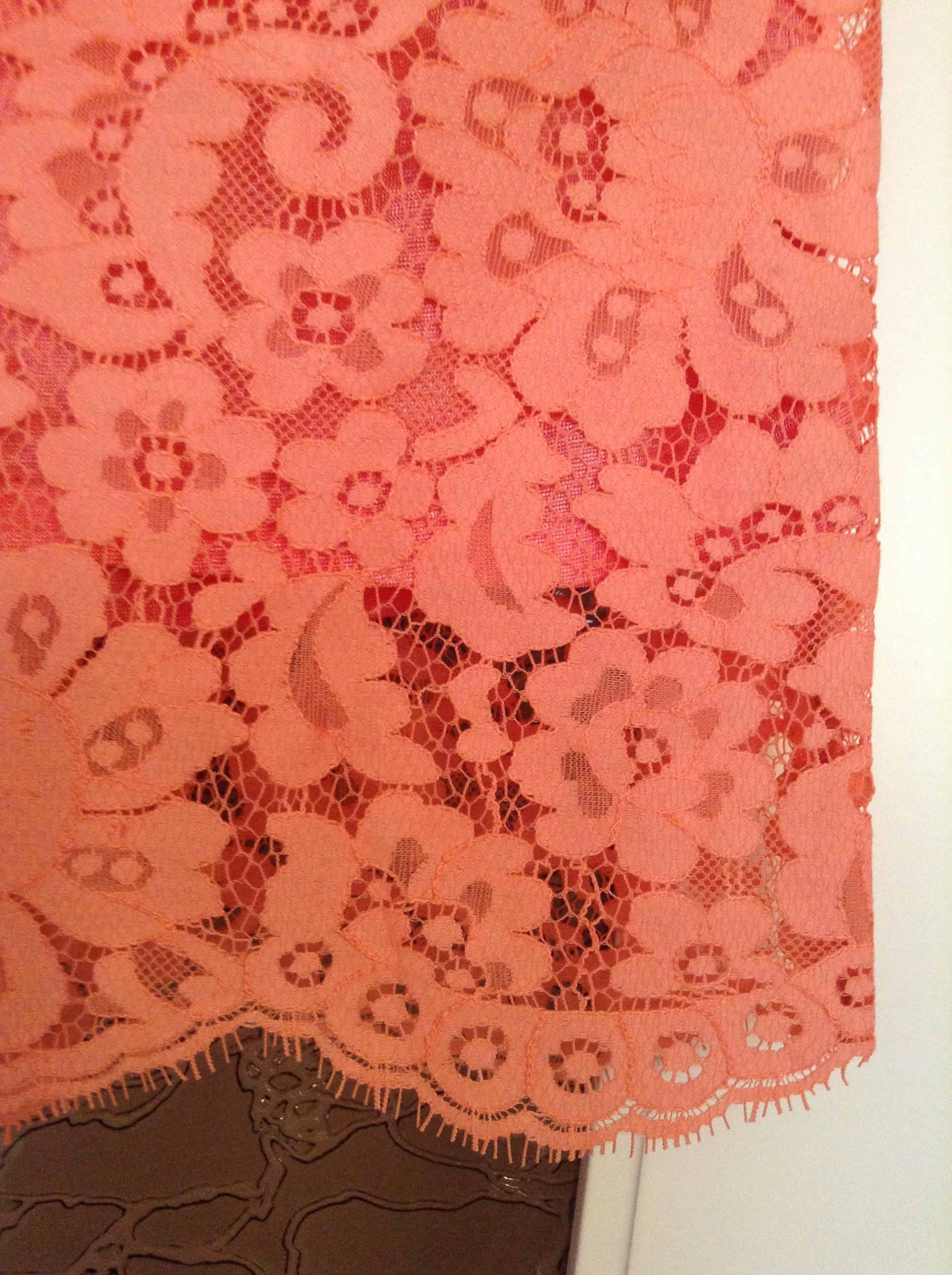 Gold Hawk garden lace silk skirt