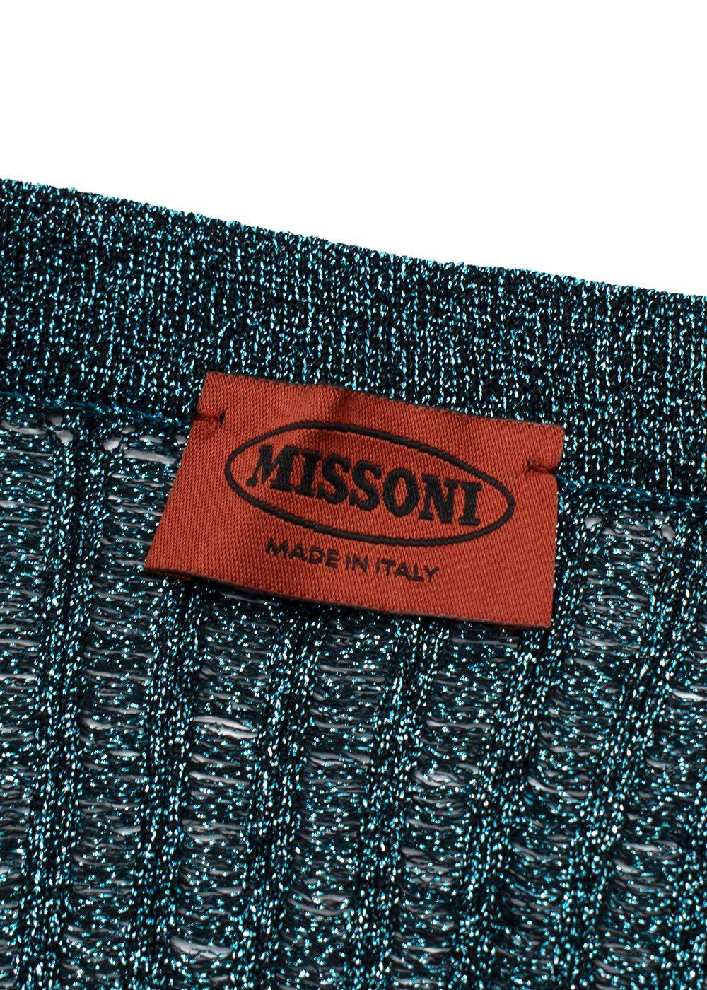 Missoni Blue Metallic Maxi Cardigan