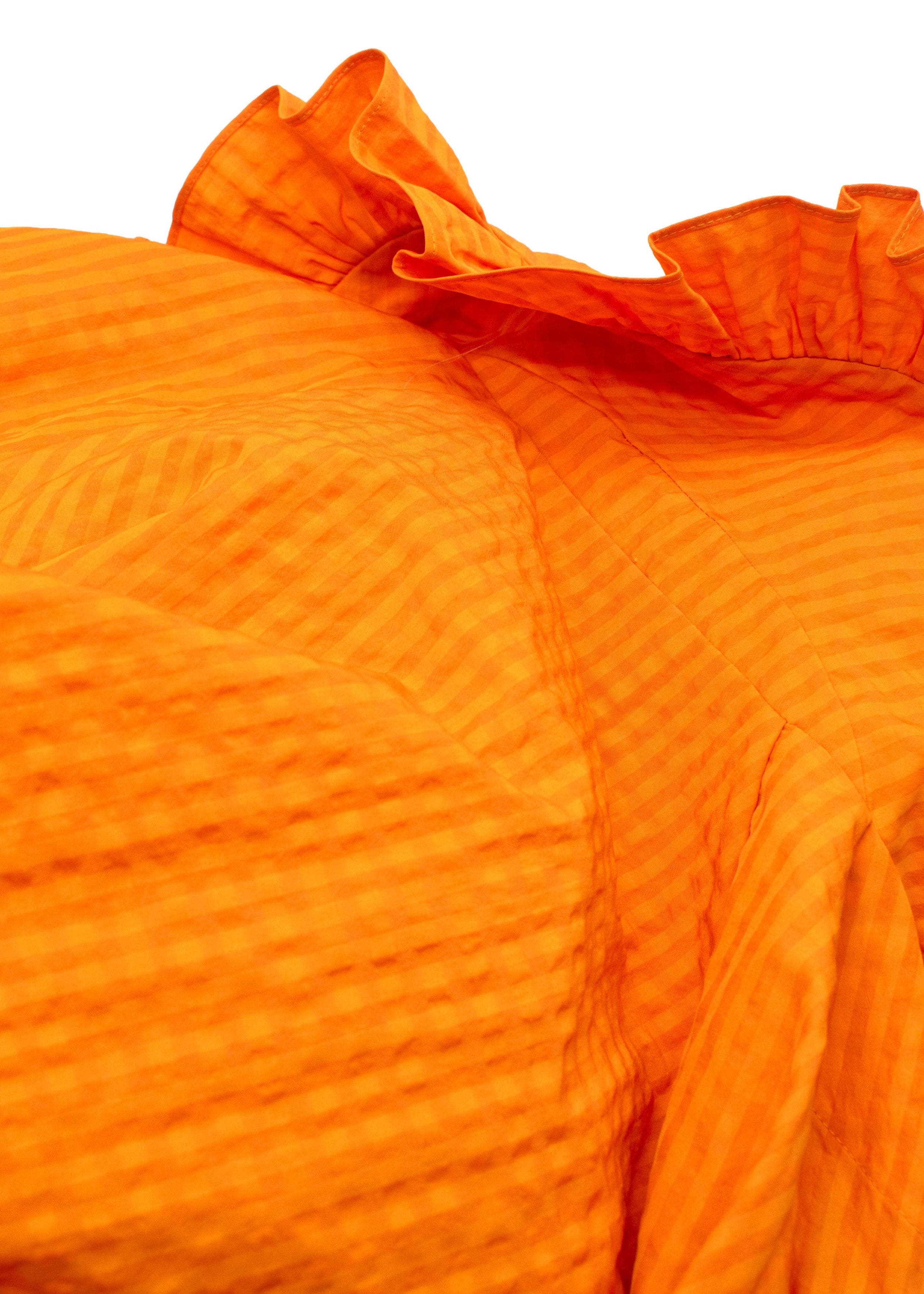 Brogger Orange Sienna Gingham Trench Coat
