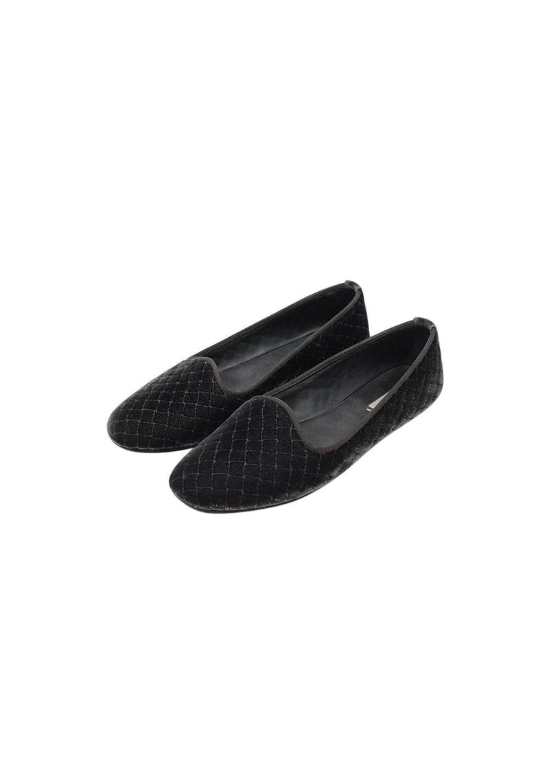 Quilted Velvet Gondoliera Flats