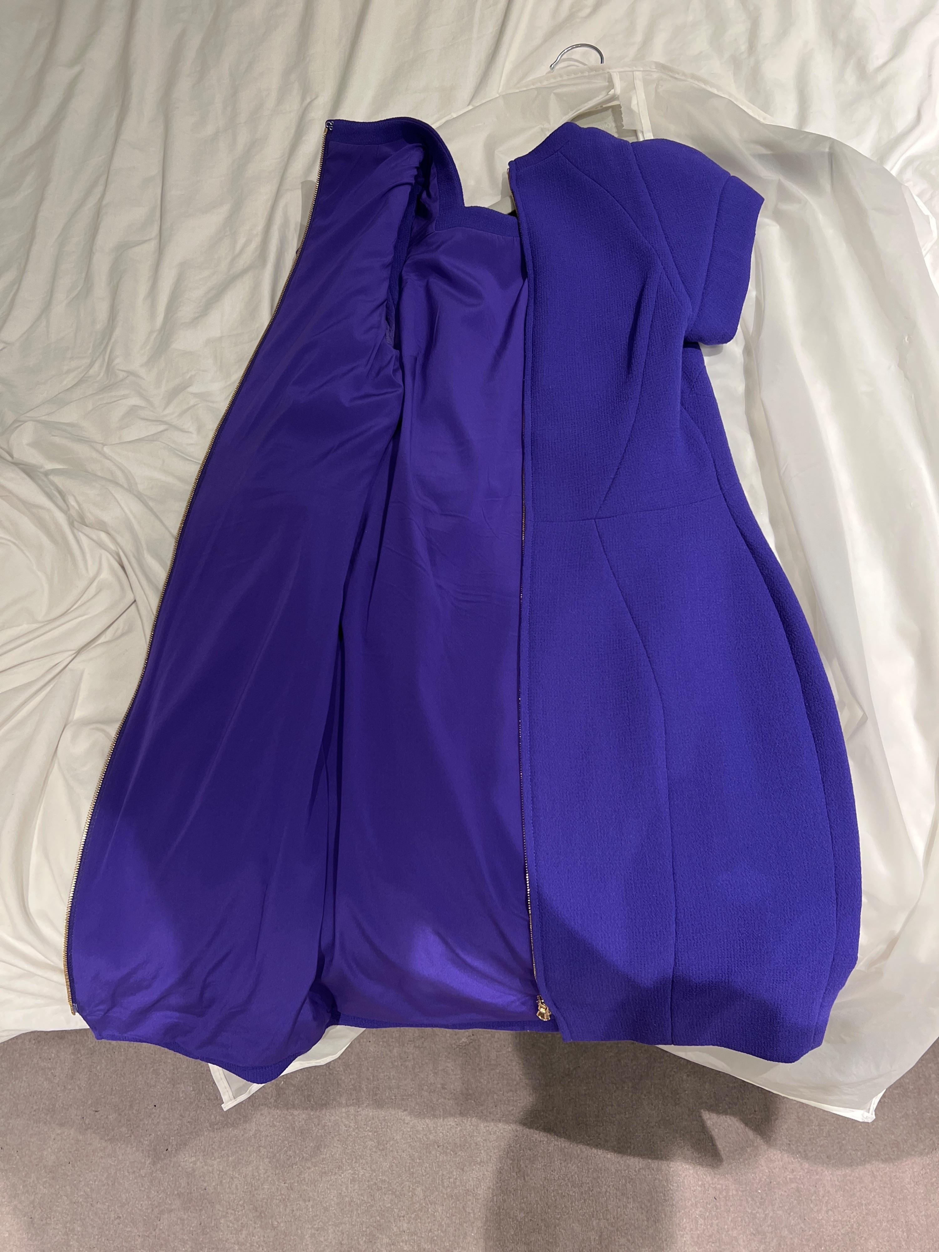 Purple Wool Mini Dress