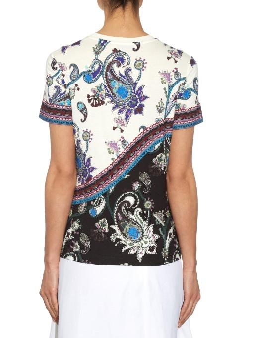 MARY KATRANTZOU white & black printed jersey t-shirt