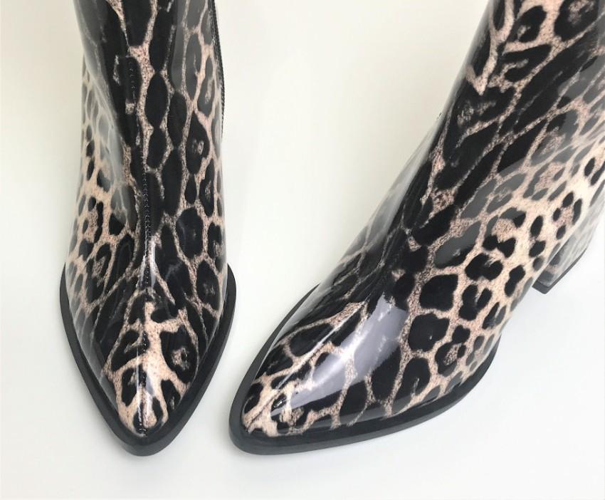 McQ by Alexander McQueen Shadow Ankle Boots Leopard Print