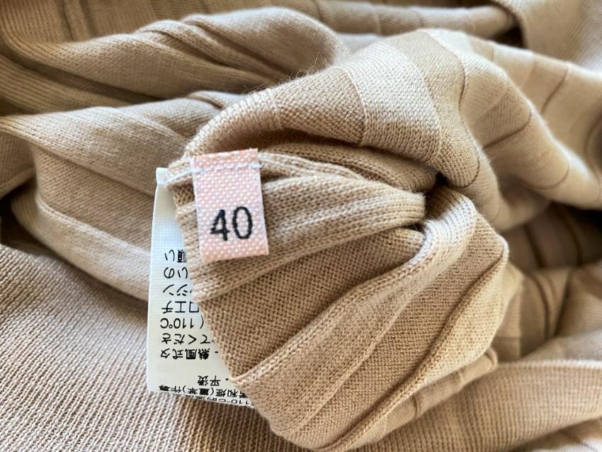 Plan C Nude Merino Wool Ribbed Cricket Jumper