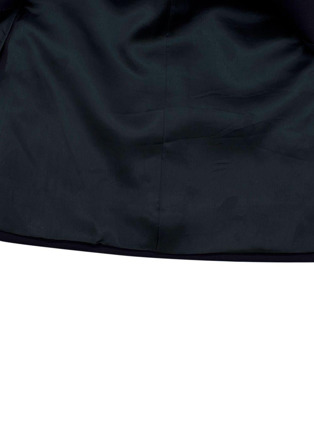 Prada Navy Single Breasted Wool and Mohair Blend Blazer