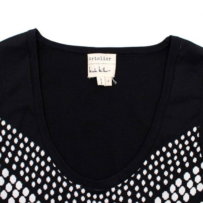 Artelier Nicole Miller Monochrome Knit Midi Dress