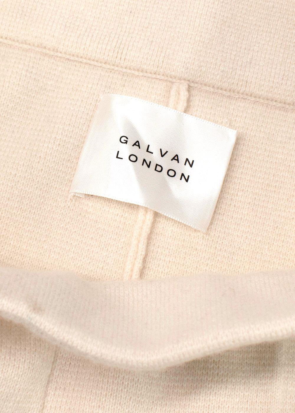 Galvan Cream Maia Cashmere Flared Trousers