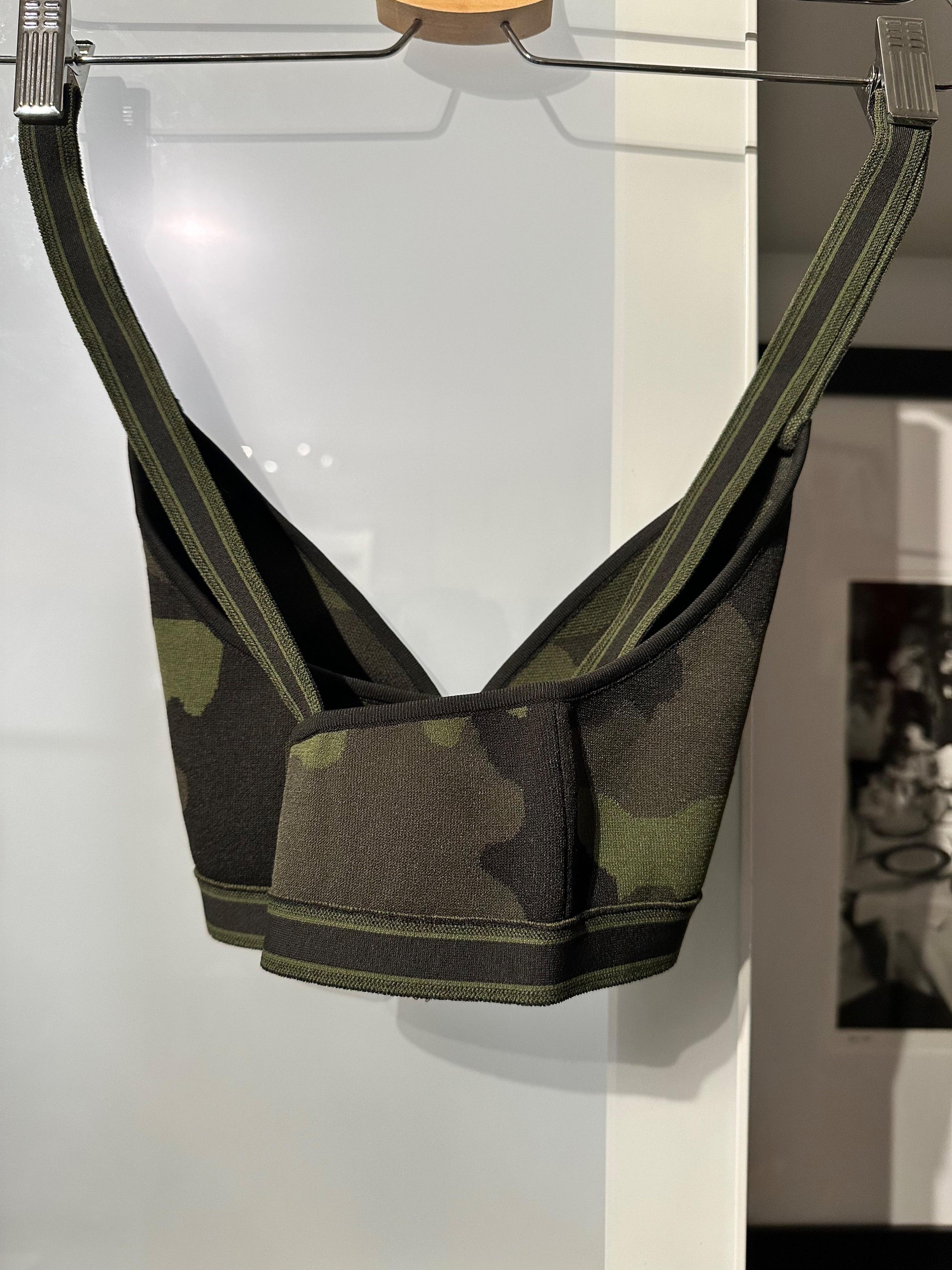 Dior Khaki Camo Print Bralette