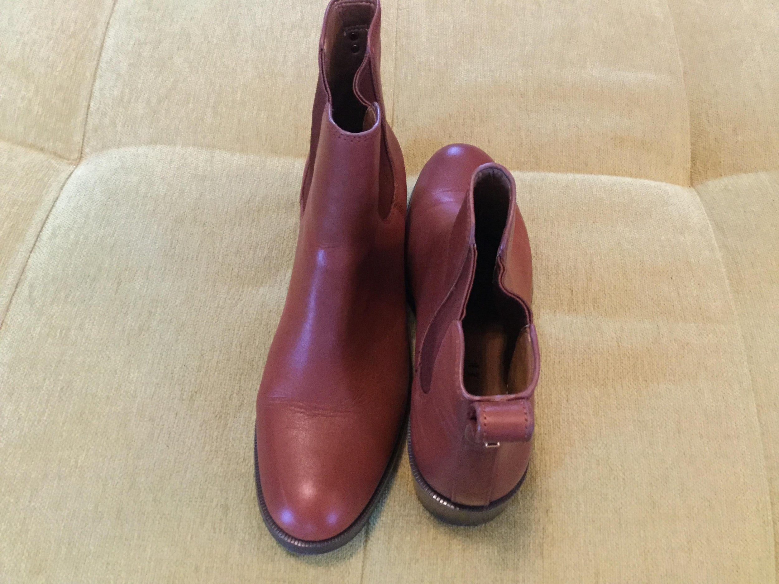 Coach Leather Flat Ankle Boots