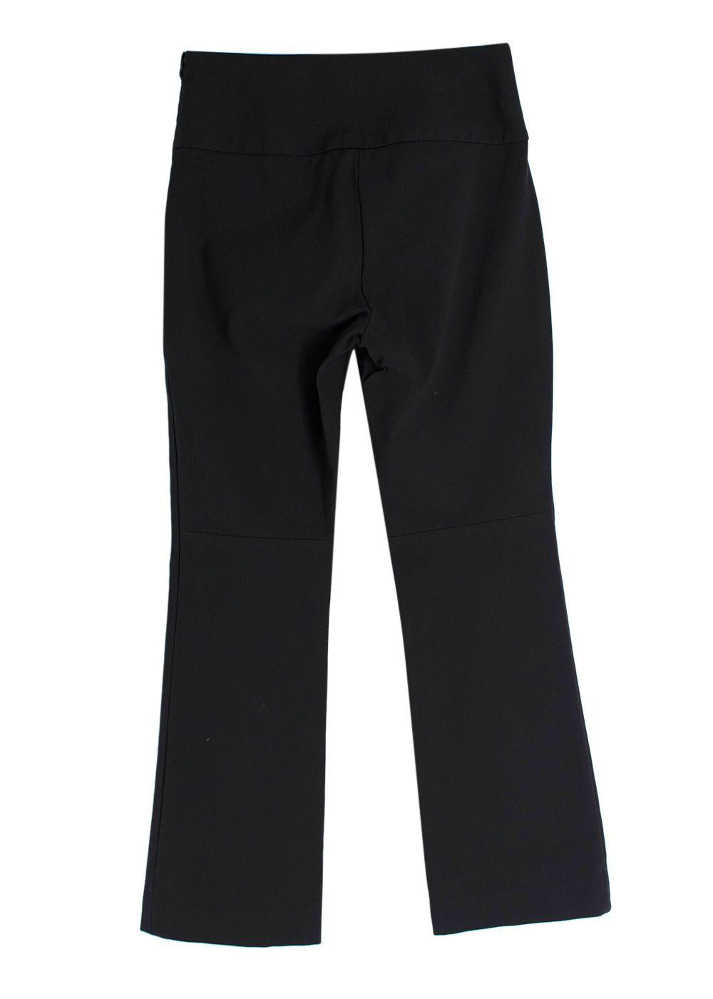 Theory Black Cotton Blend Trousers