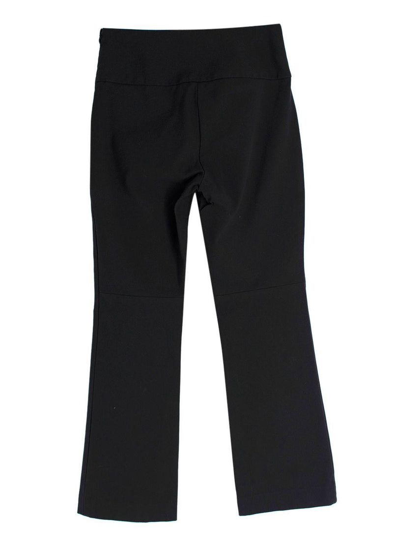 Theory Black Cotton Blend Trousers