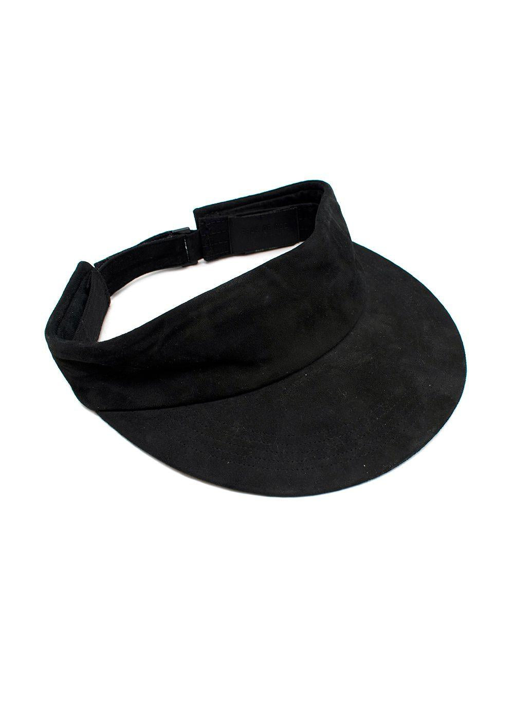 Black Suede Visor Cap