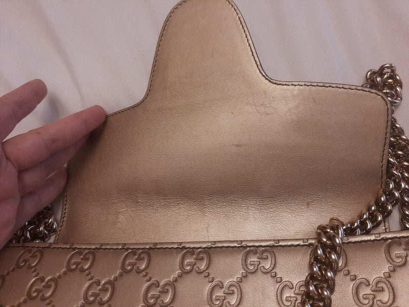 Metallic gold leather large Emily bag