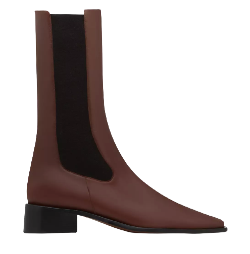 Neous Brown Leather Mid-Length Chelsea Boots