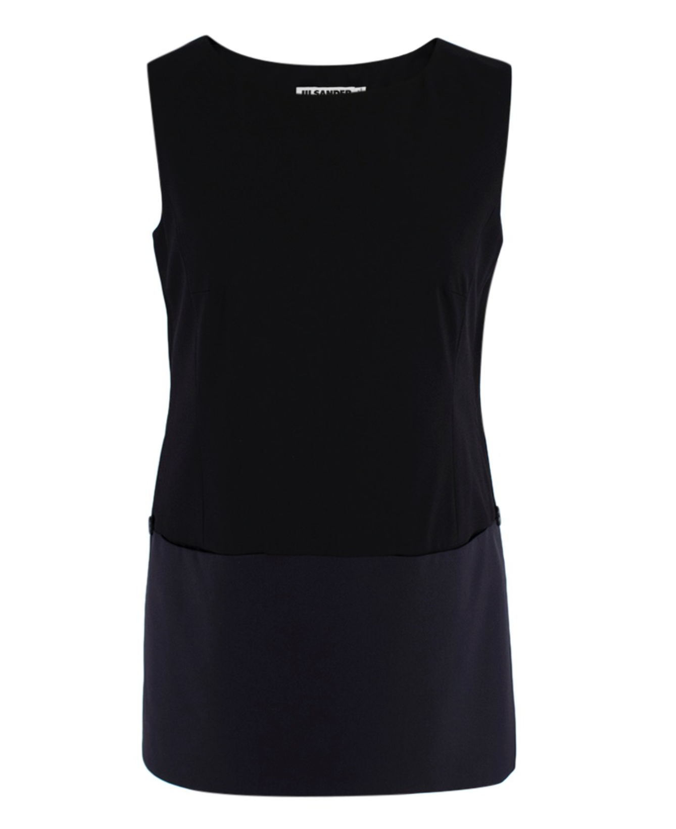 Black & Navy Wool Tunic