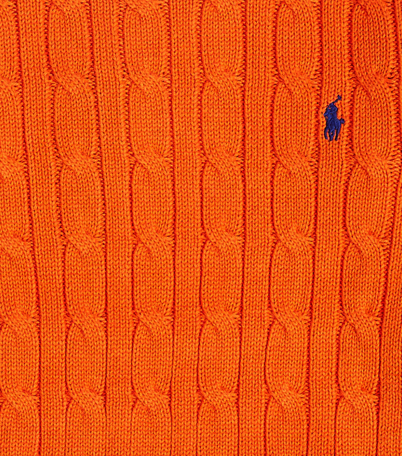Polo Ralph Lauren Kids  Orange Cable Knit Jumper
